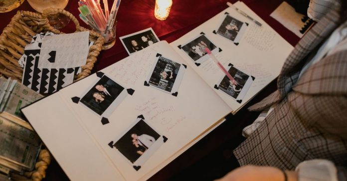 Here's how to set up a Polaroid guest book table at your wedding

