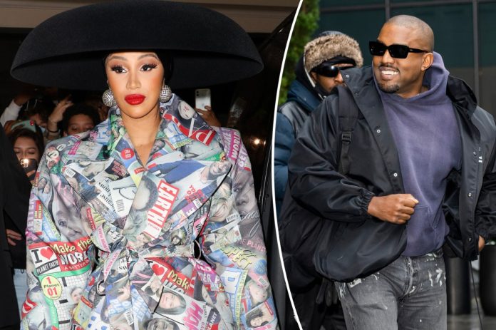 Kanye West and Cardi B are making a music video at Balenciaga


