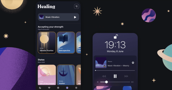 Mindfulness app 'Moonly' updated with healing music station
